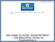 Tablet Screenshot of hotelsnowretreat.com
